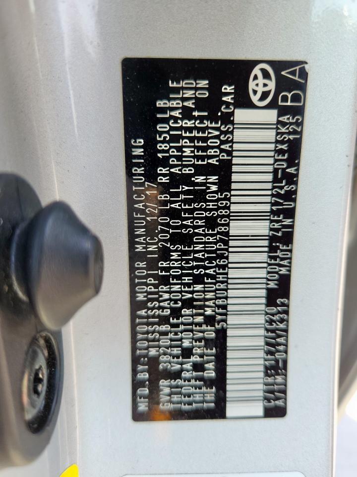 2018 TOYOTA COROLLA