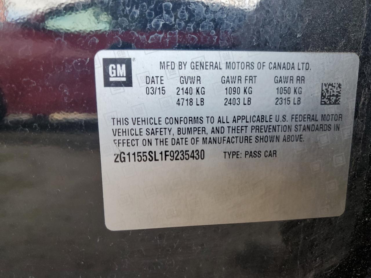 2015 CHEVROLET IMPALA
