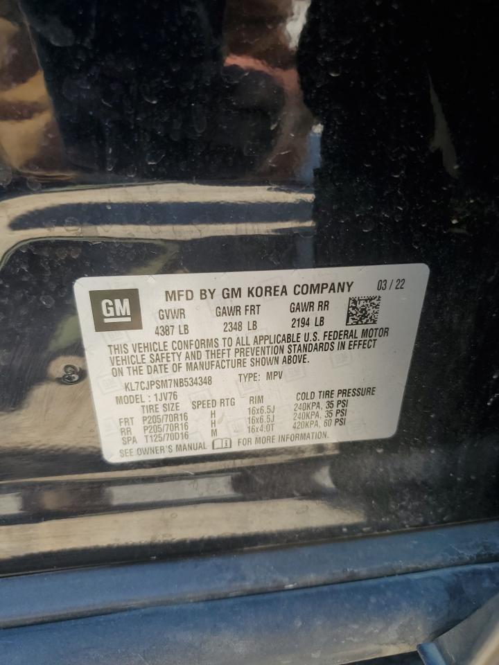 2022 CHEVROLET TRAX