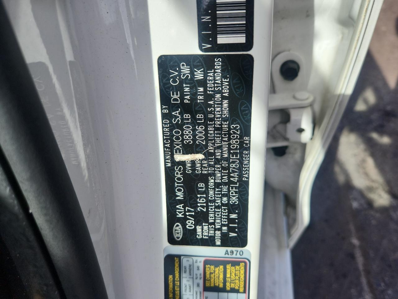 2018 KIA FORTE