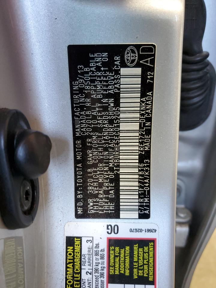 2014 TOYOTA COROLLA