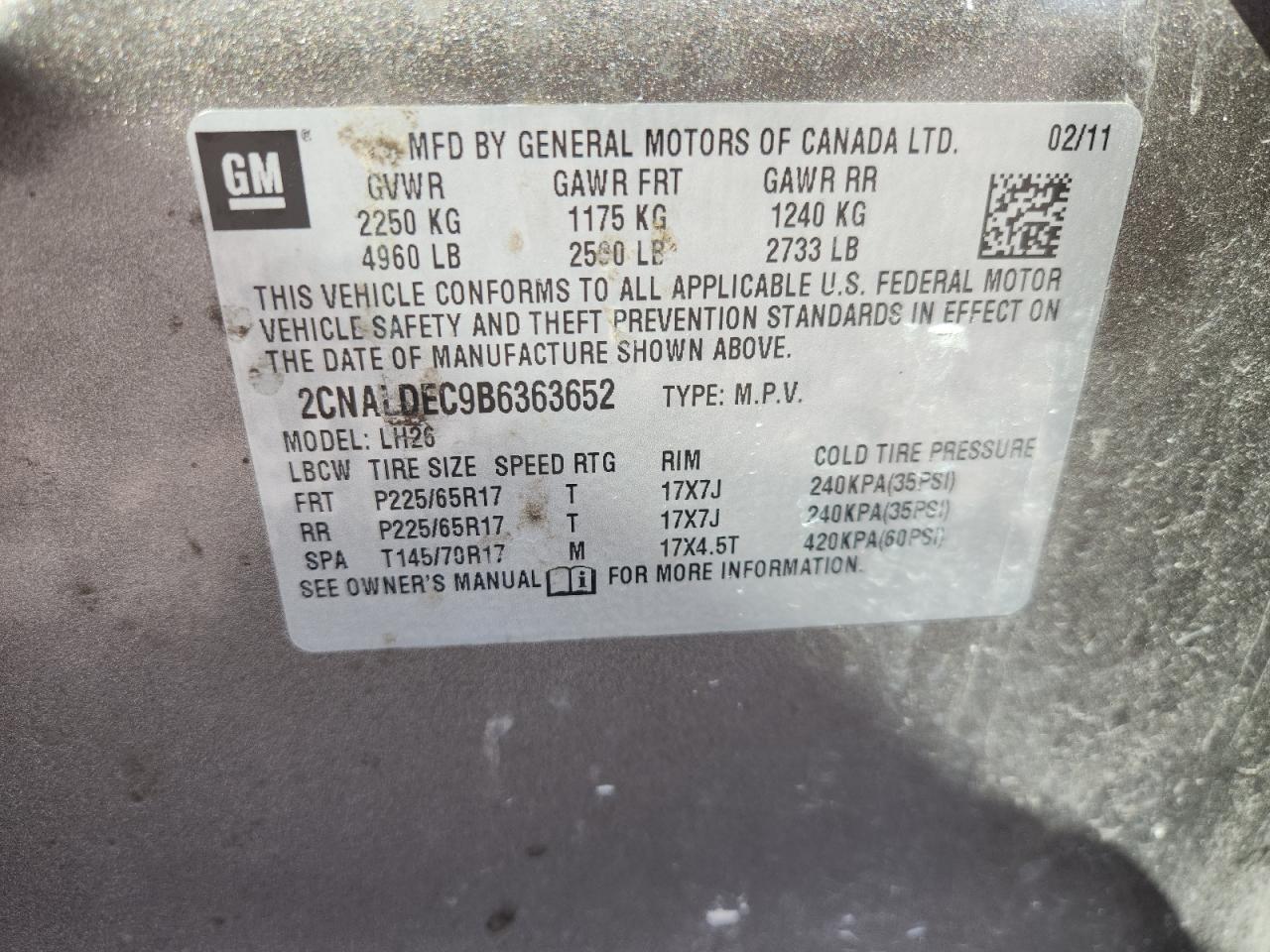 2011 CHEVROLET EQUINOX