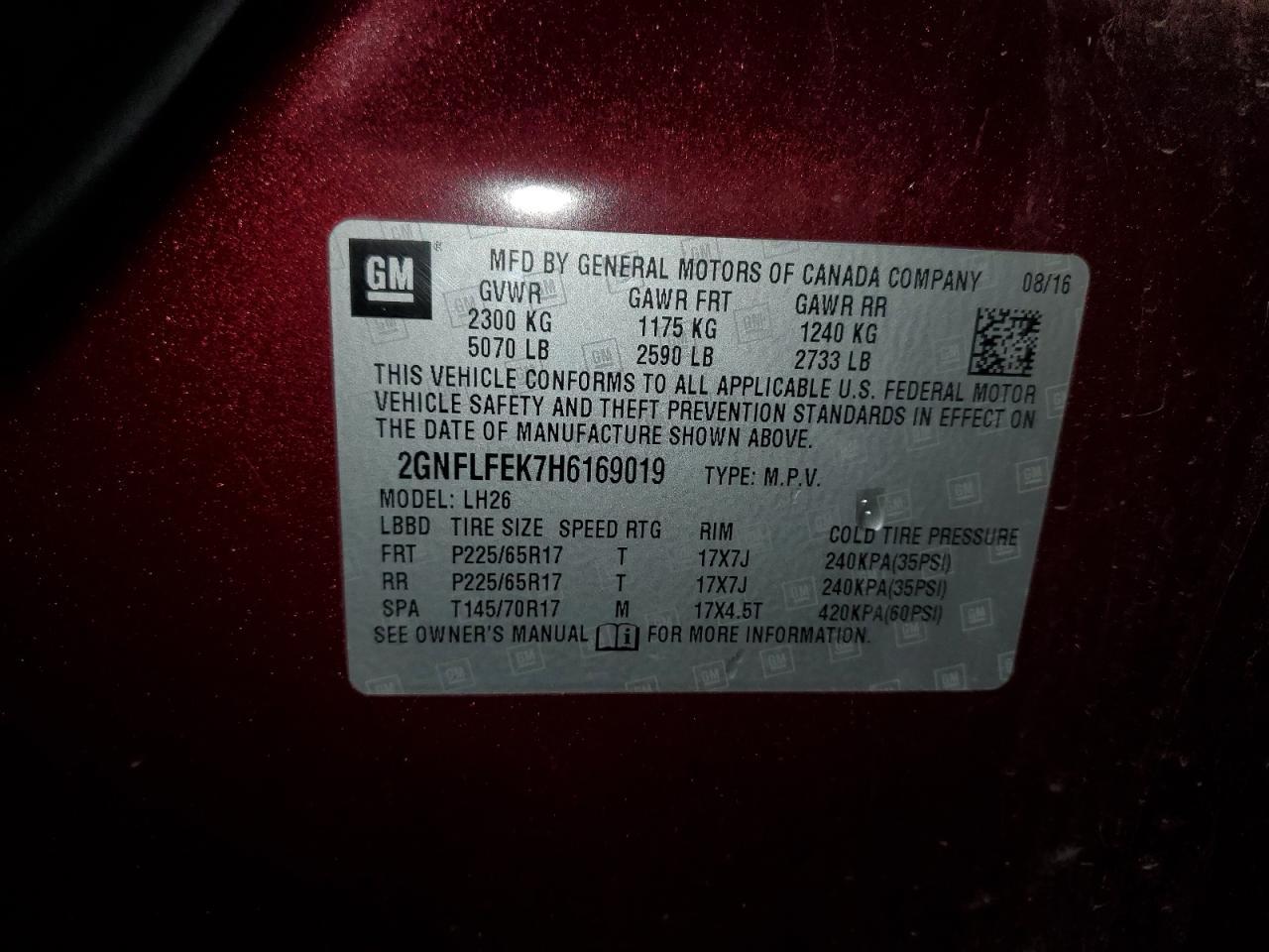 2017 CHEVROLET EQUINOX