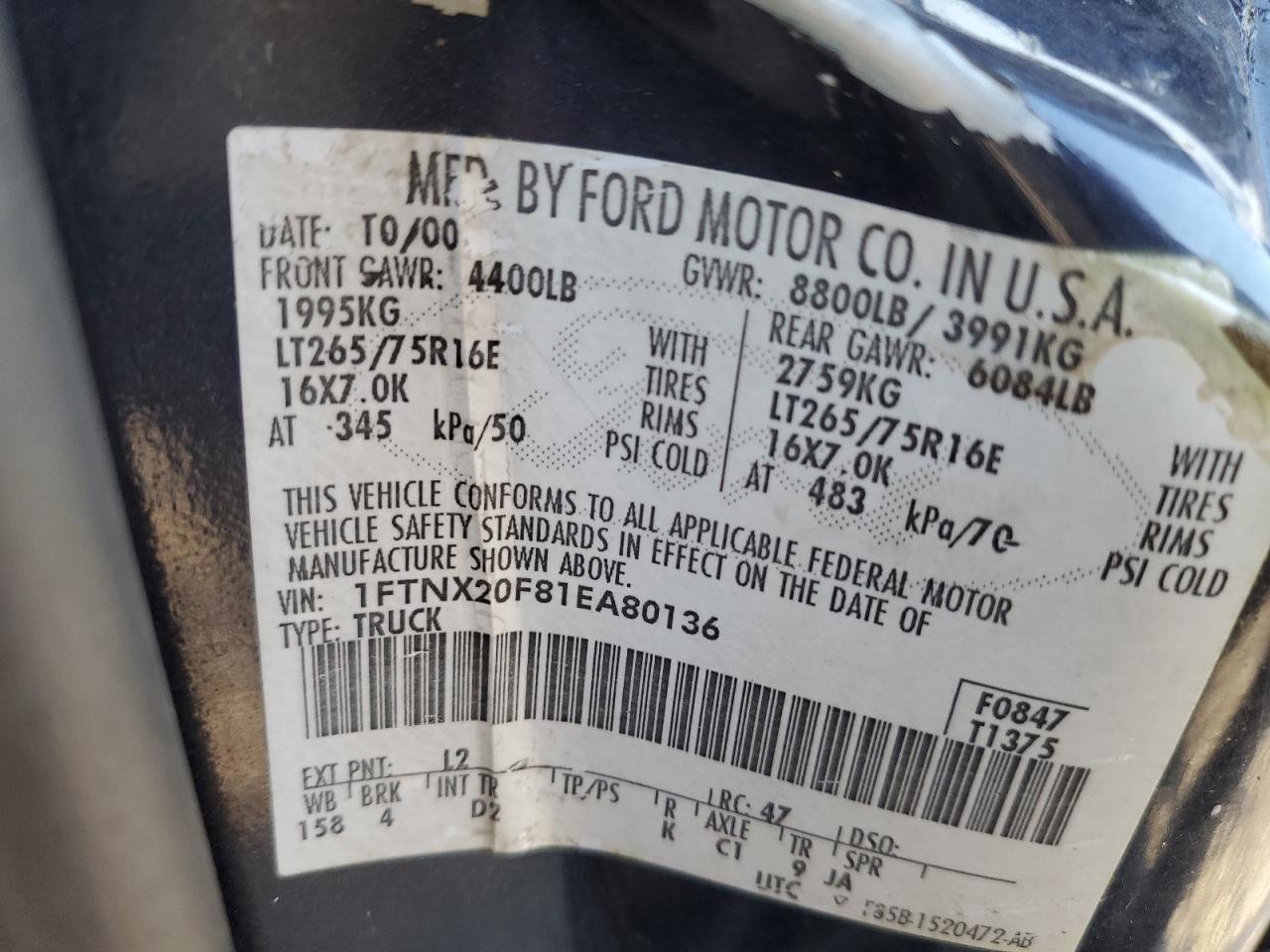 2001 FORD F-250