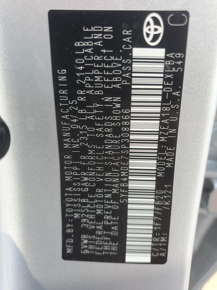 2025 TOYOTA COROLLA