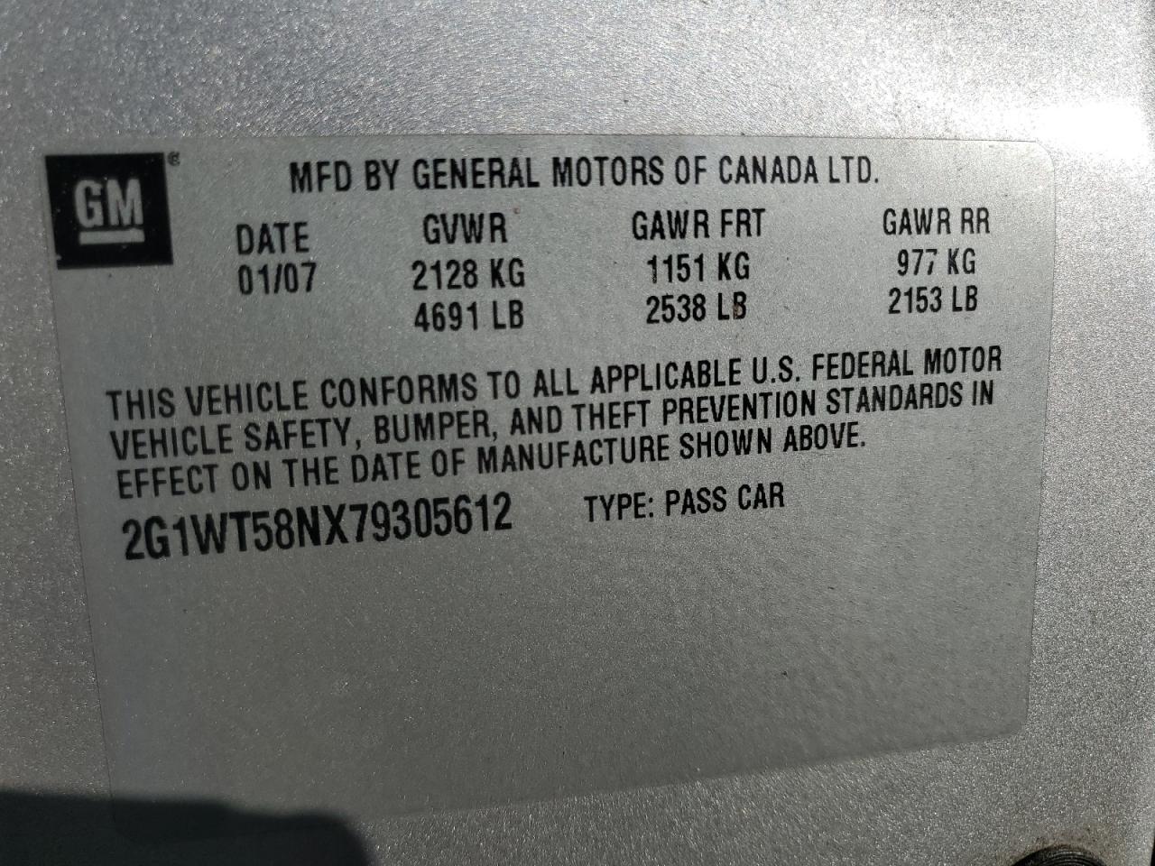 2007 CHEVROLET IMPALA