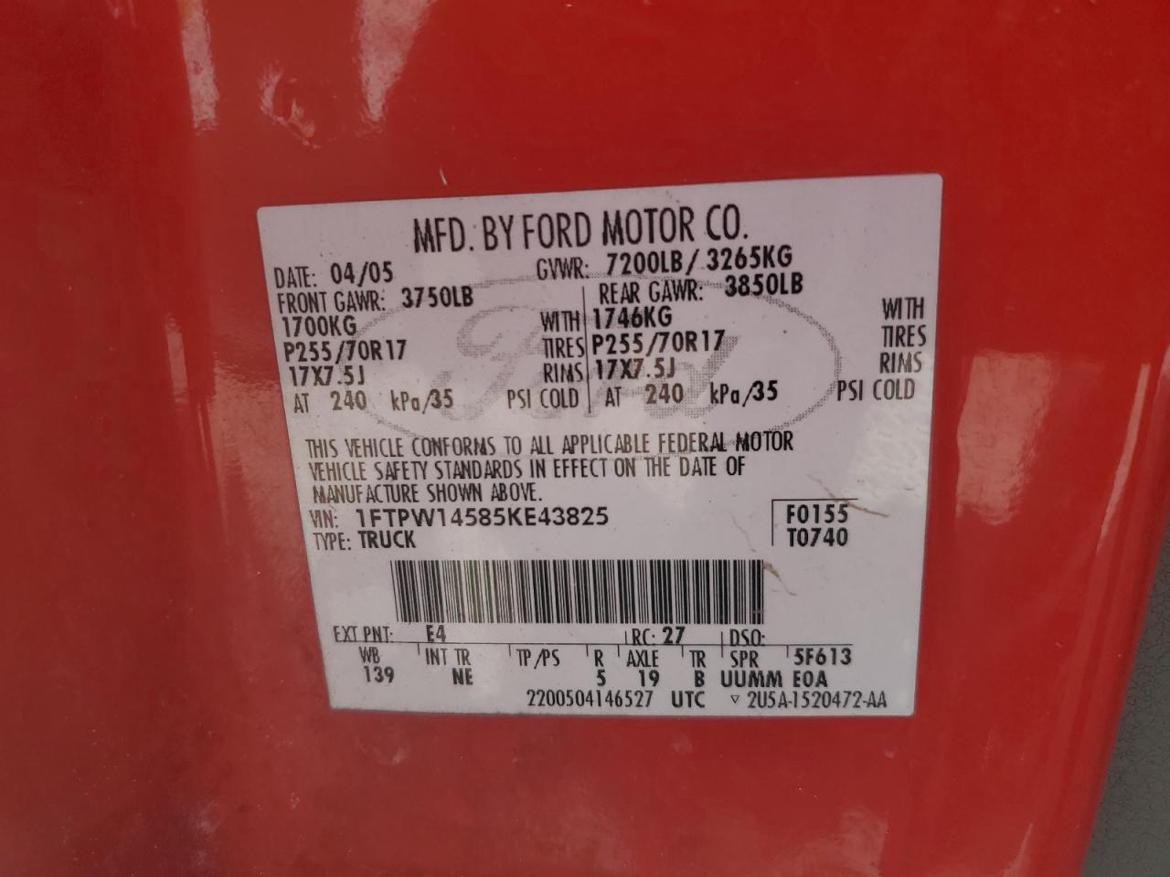 2005 FORD F-150
