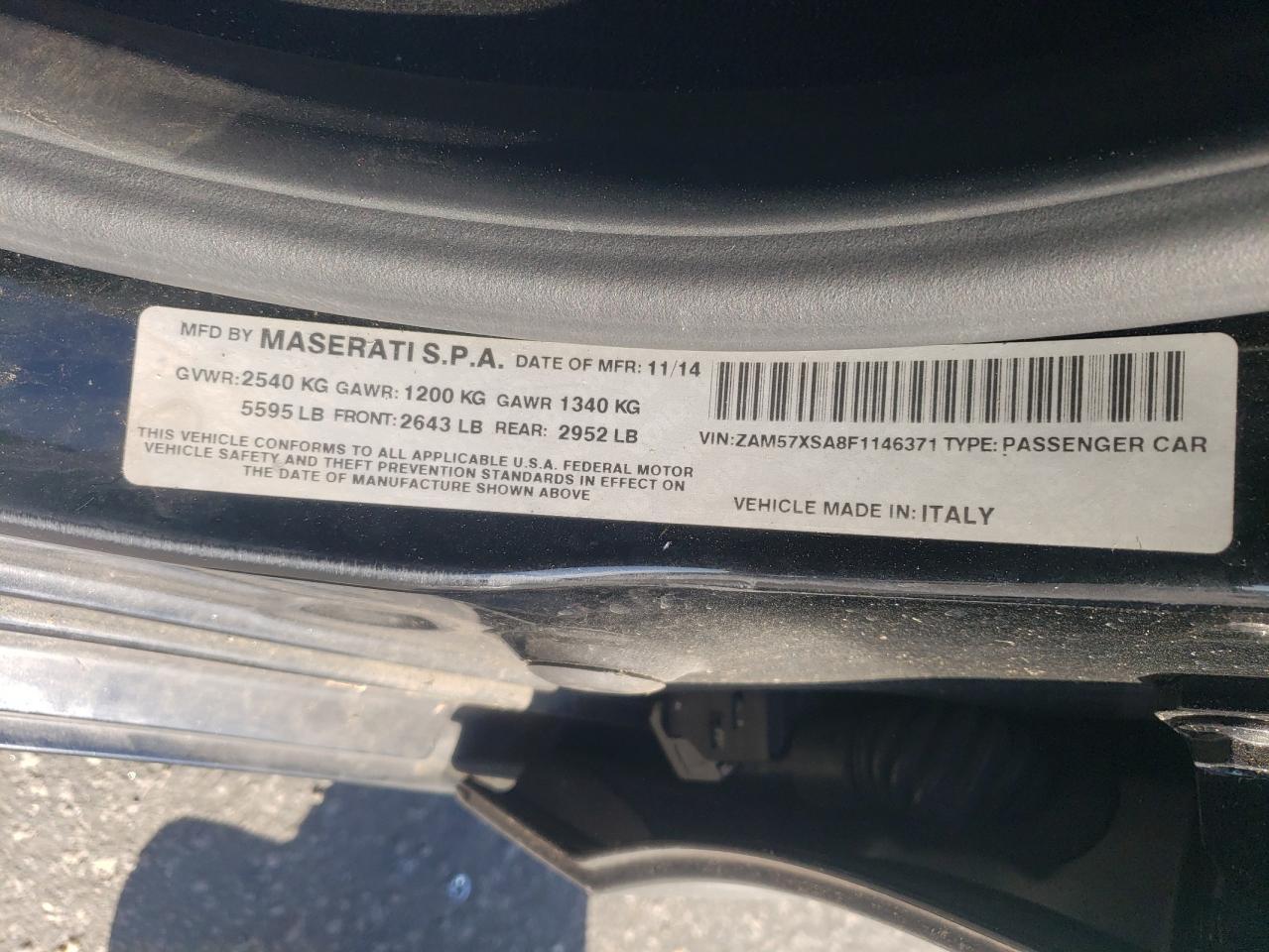 2015 MASERATI Ghibli