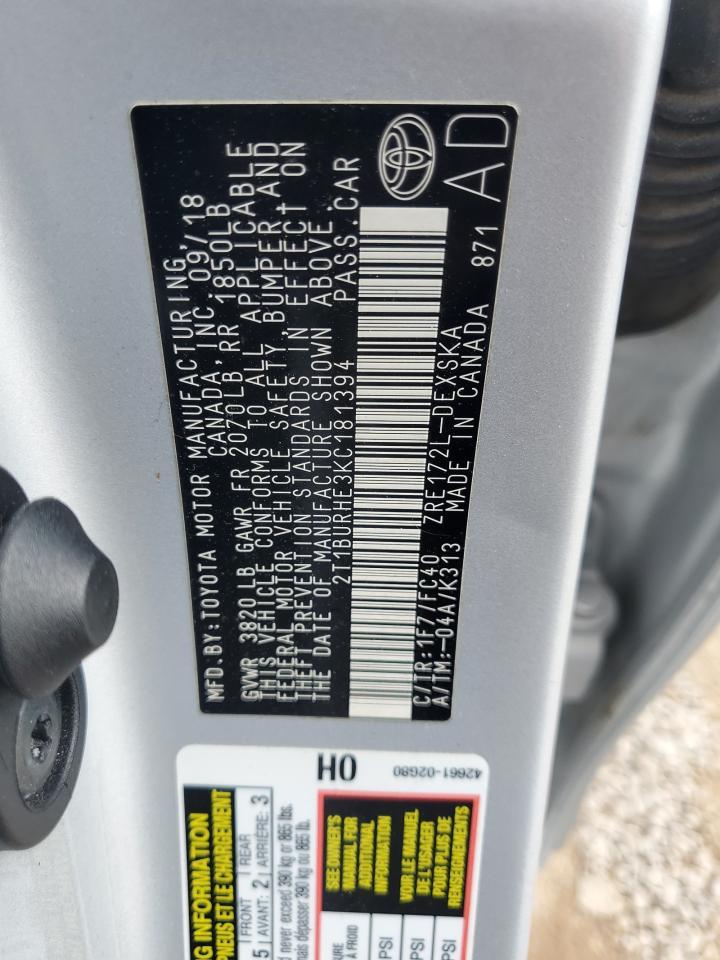 2019 TOYOTA COROLLA