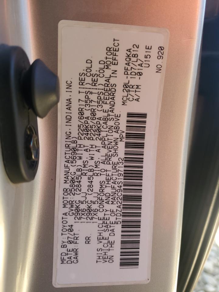 2004 TOYOTA SIENNA