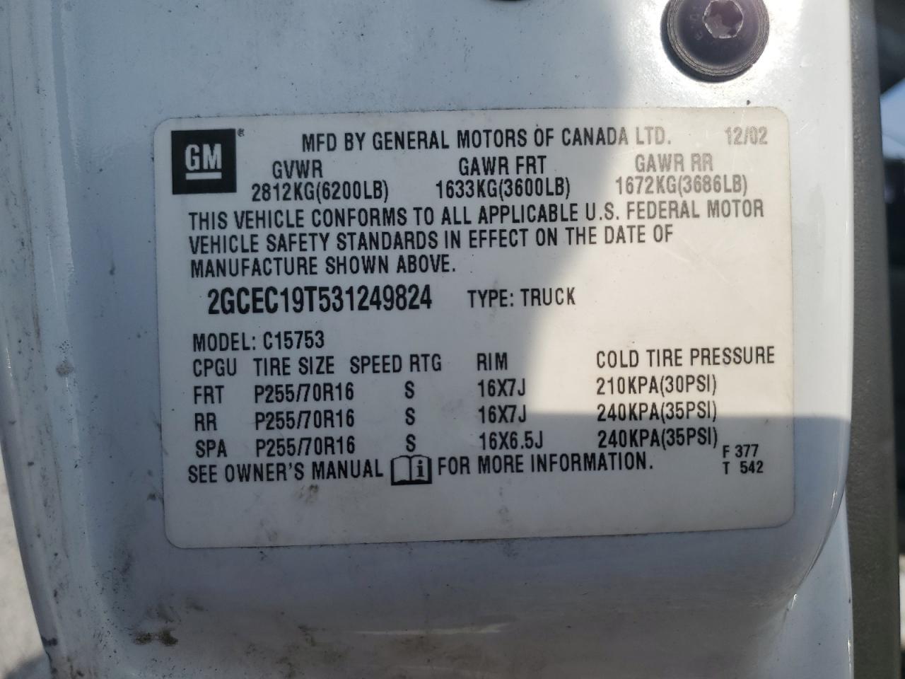 2003 CHEVROLET Silverado