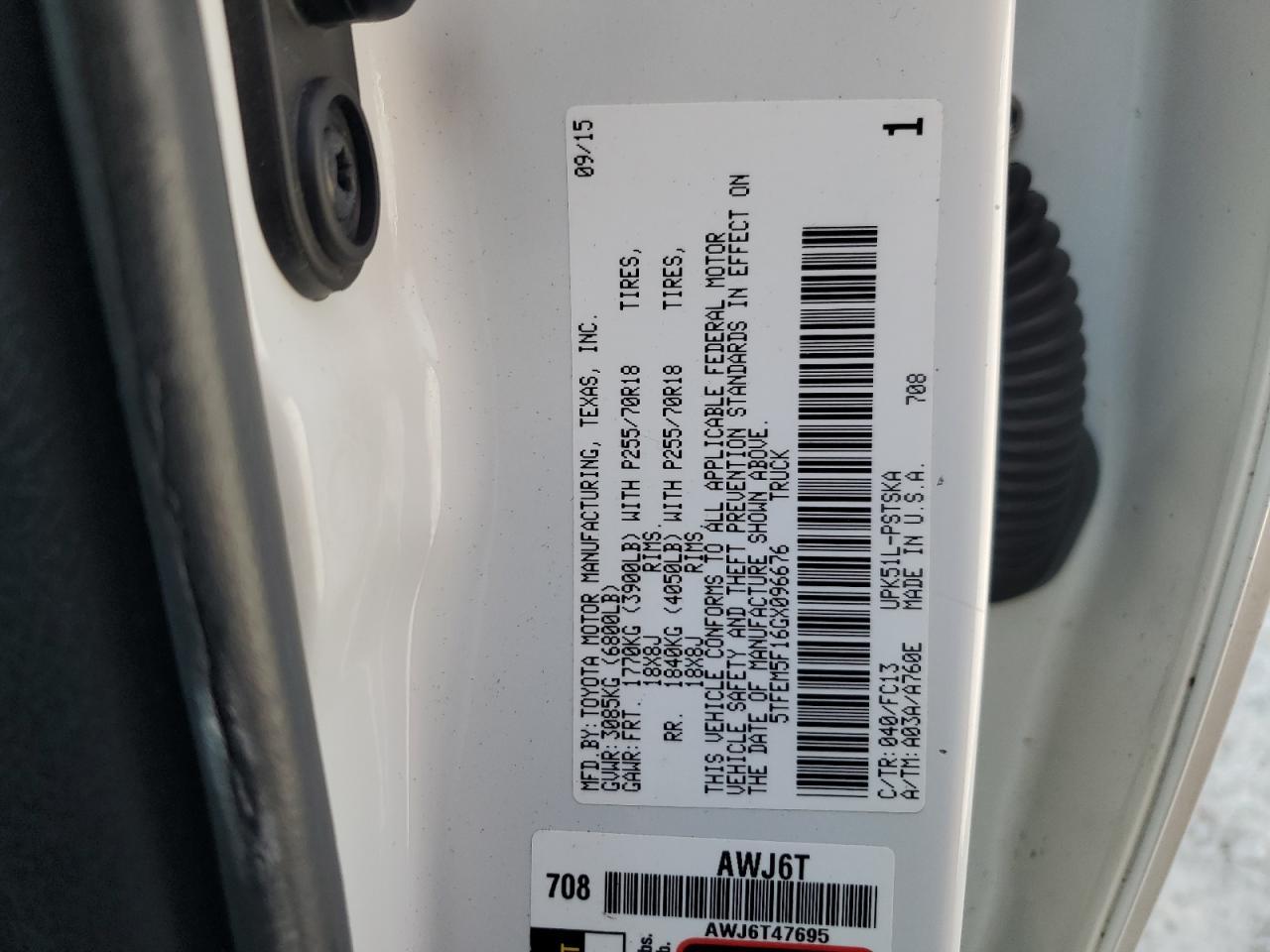 2016 TOYOTA TUNDRA