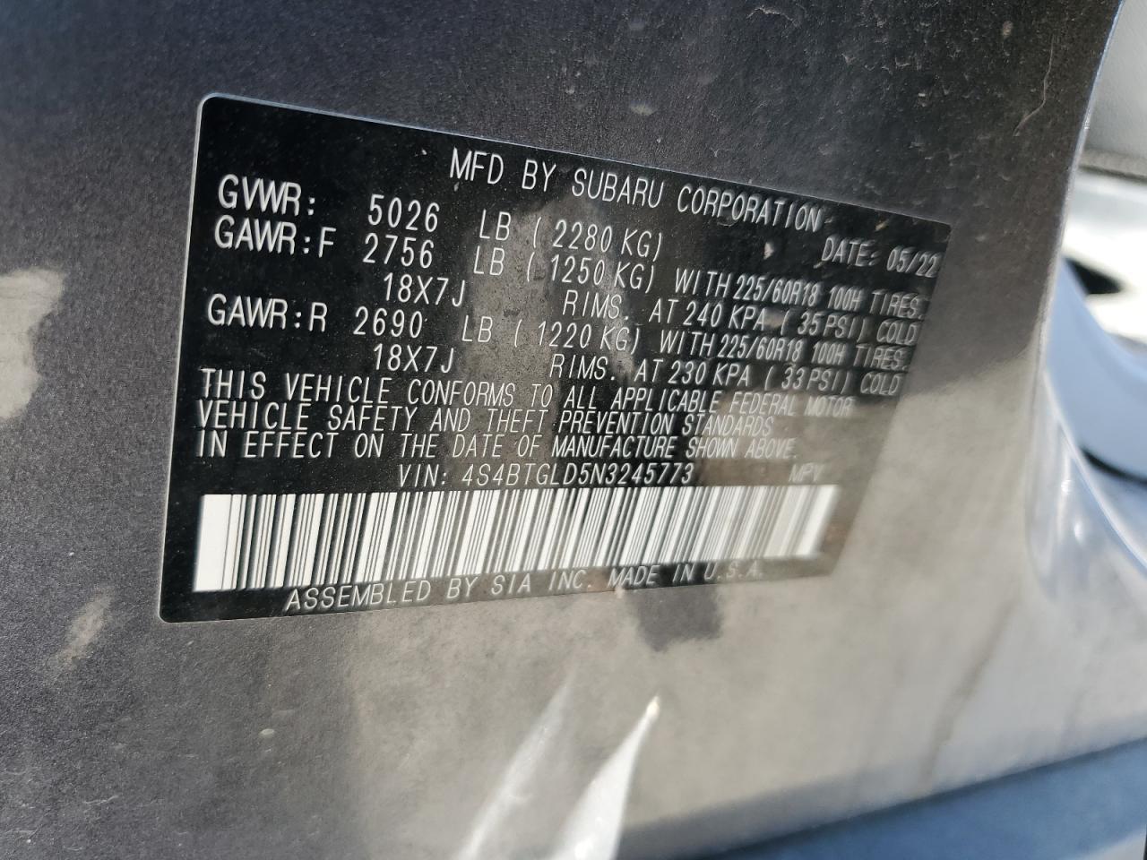 2022 SUBARU Outback