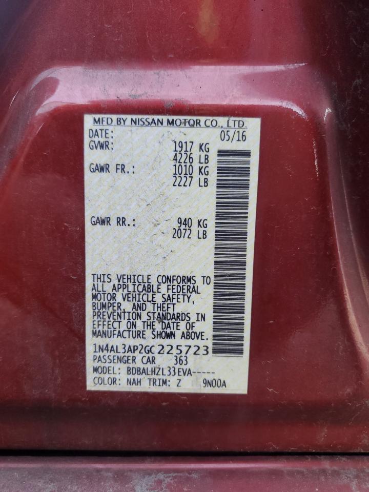 2016 NISSAN ALTIMA