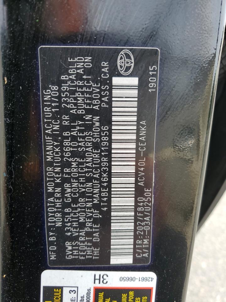 2009 TOYOTA CAMRY