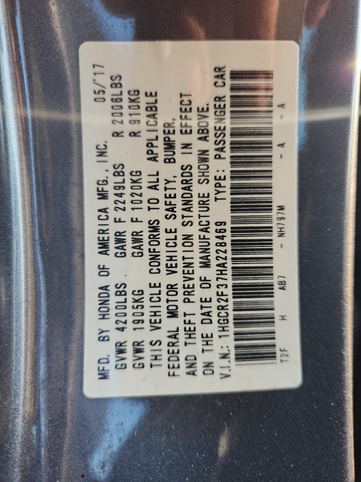 2017 HONDA ACCORD