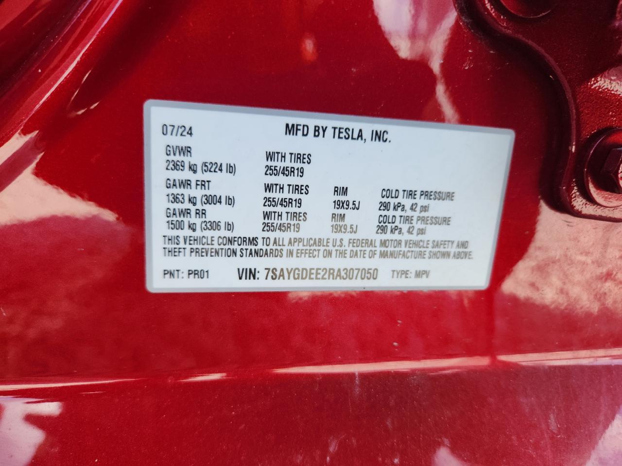 2024 TESLA MODEL Y