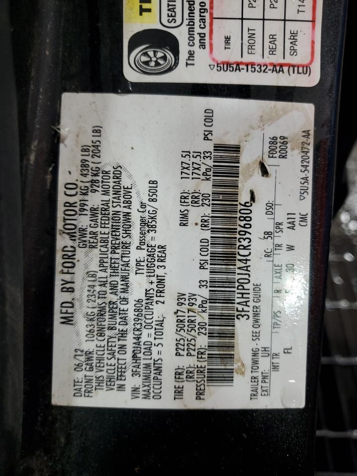 2012 FORD FUSION