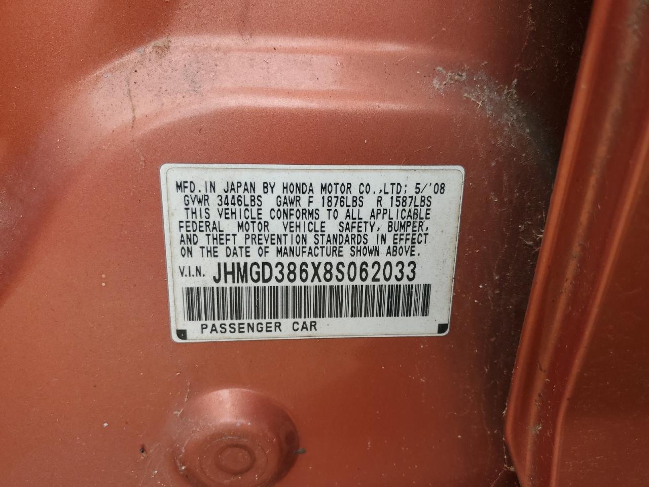 2008 HONDA FIT