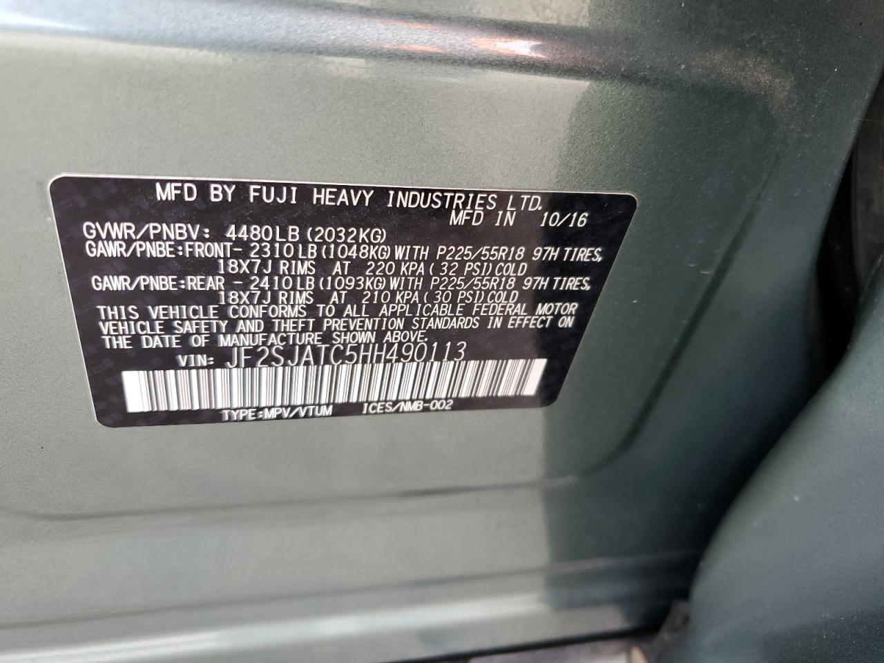 2017 SUBARU FORESTER