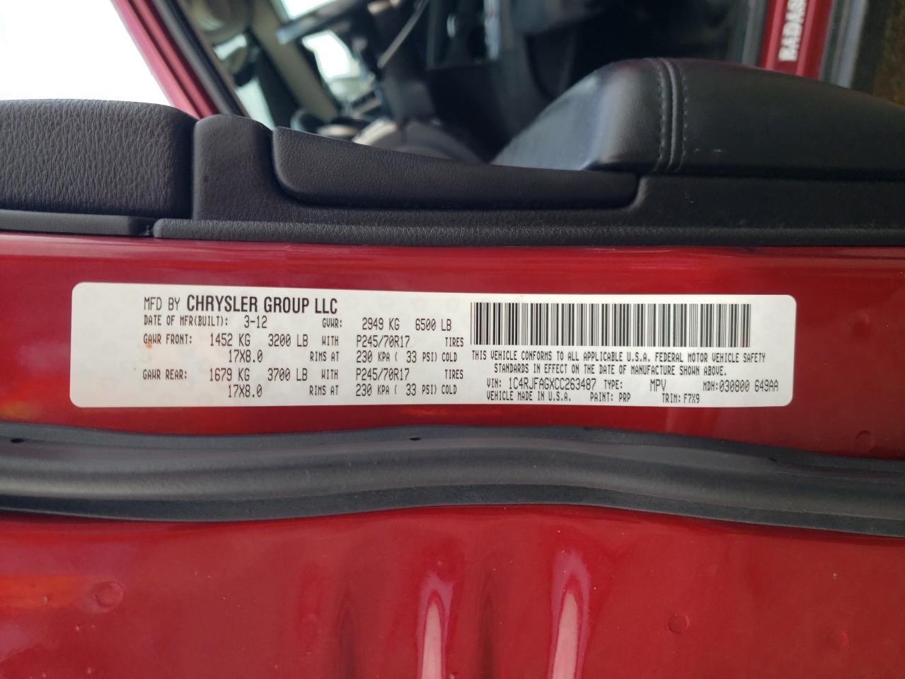 2012 JEEP Grand Cherokee
