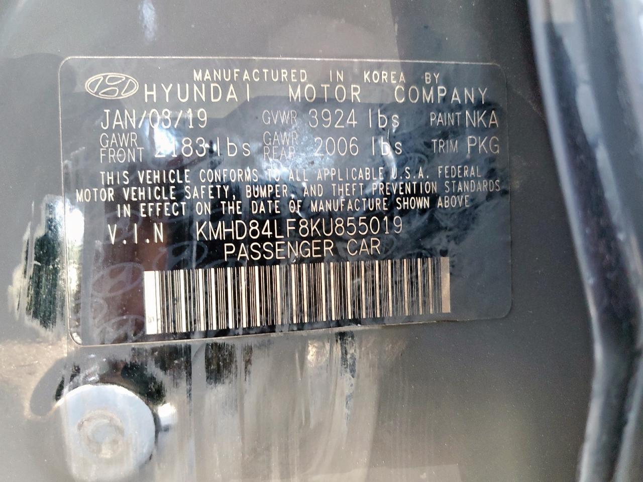 2019 HYUNDAI ELANTRA