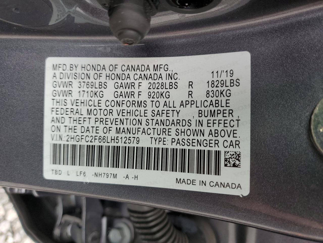 2020 HONDA CIVIC