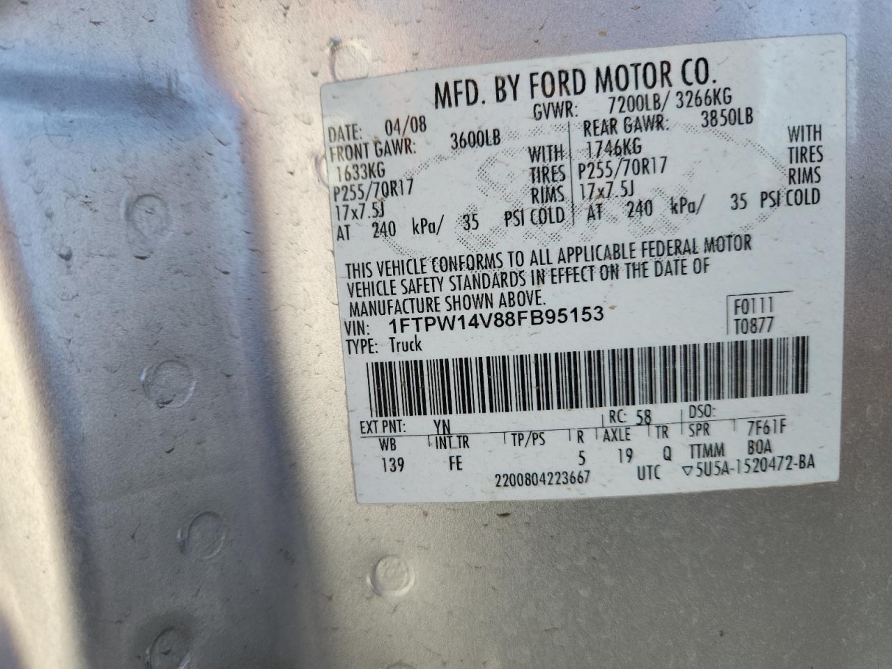 2008 FORD F-150