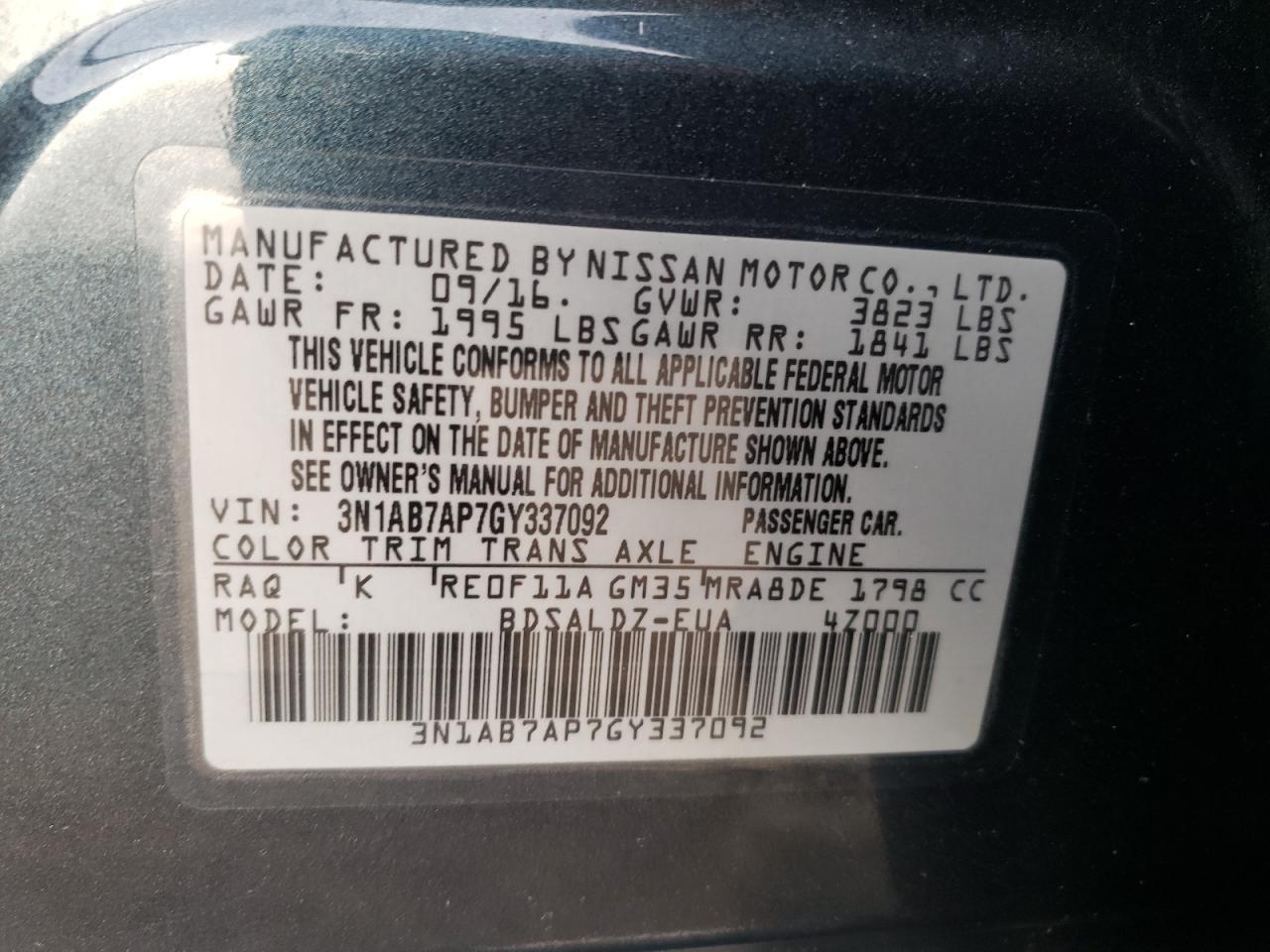 2016 NISSAN SENTRA