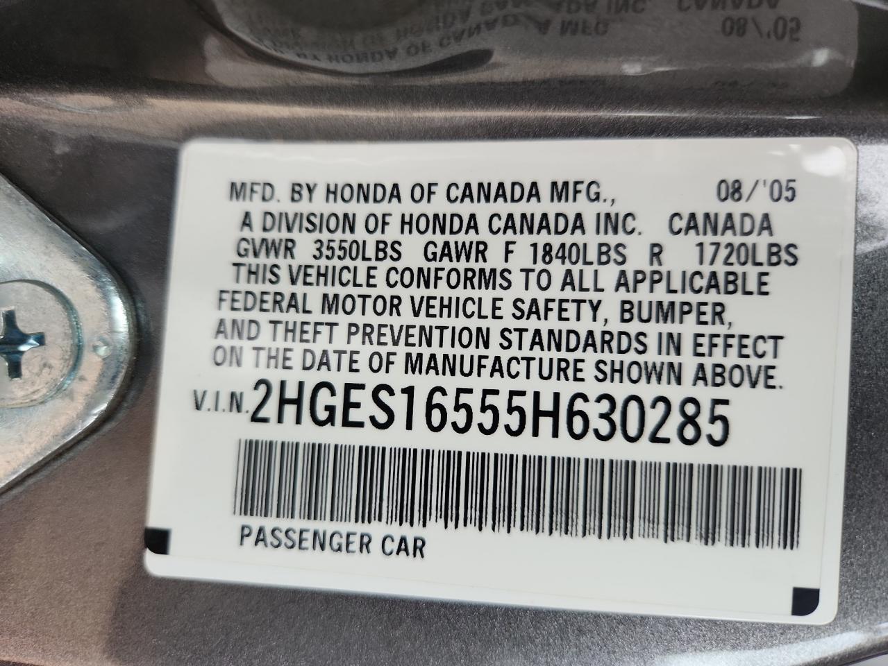 2005 HONDA CIVIC