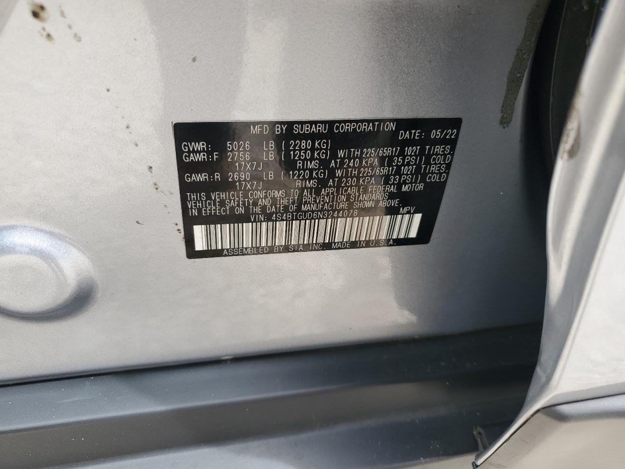 2022 SUBARU Outback
