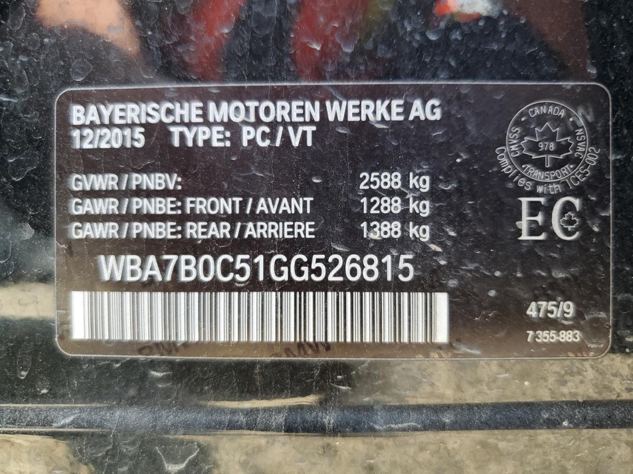 2016 BMW 7 series
