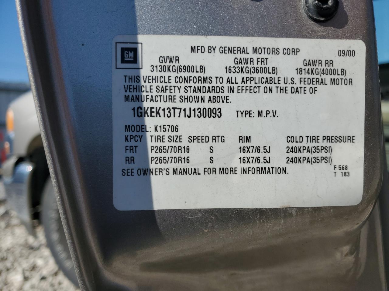 2001 GMC Yukon