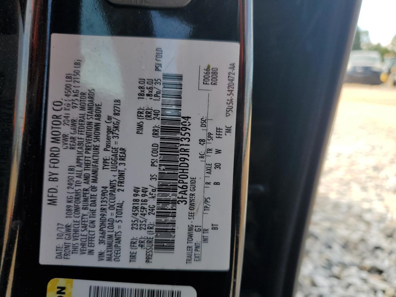 2018 FORD FUSION