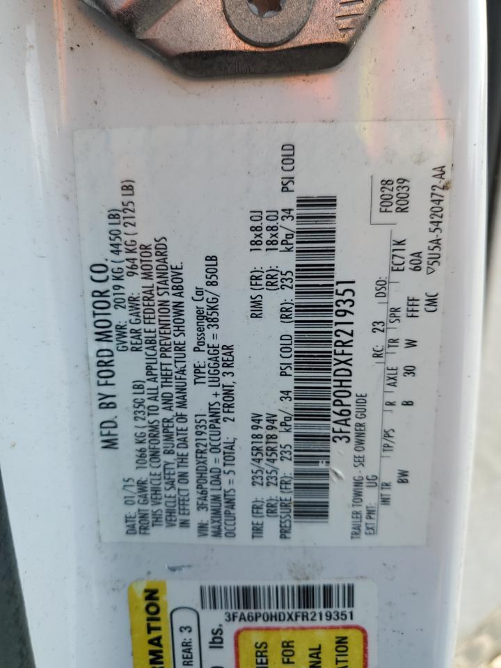 2015 FORD FUSION