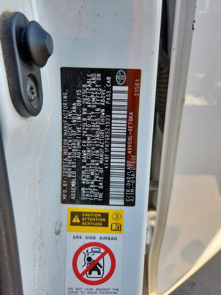 2016 TOYOTA CAMRY