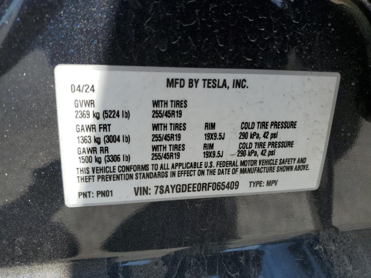 2024 TESLA MODEL Y