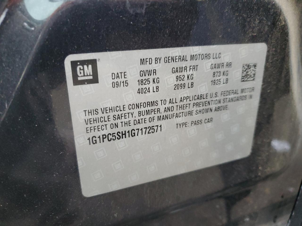 2016 CHEVROLET Cruze Limited
