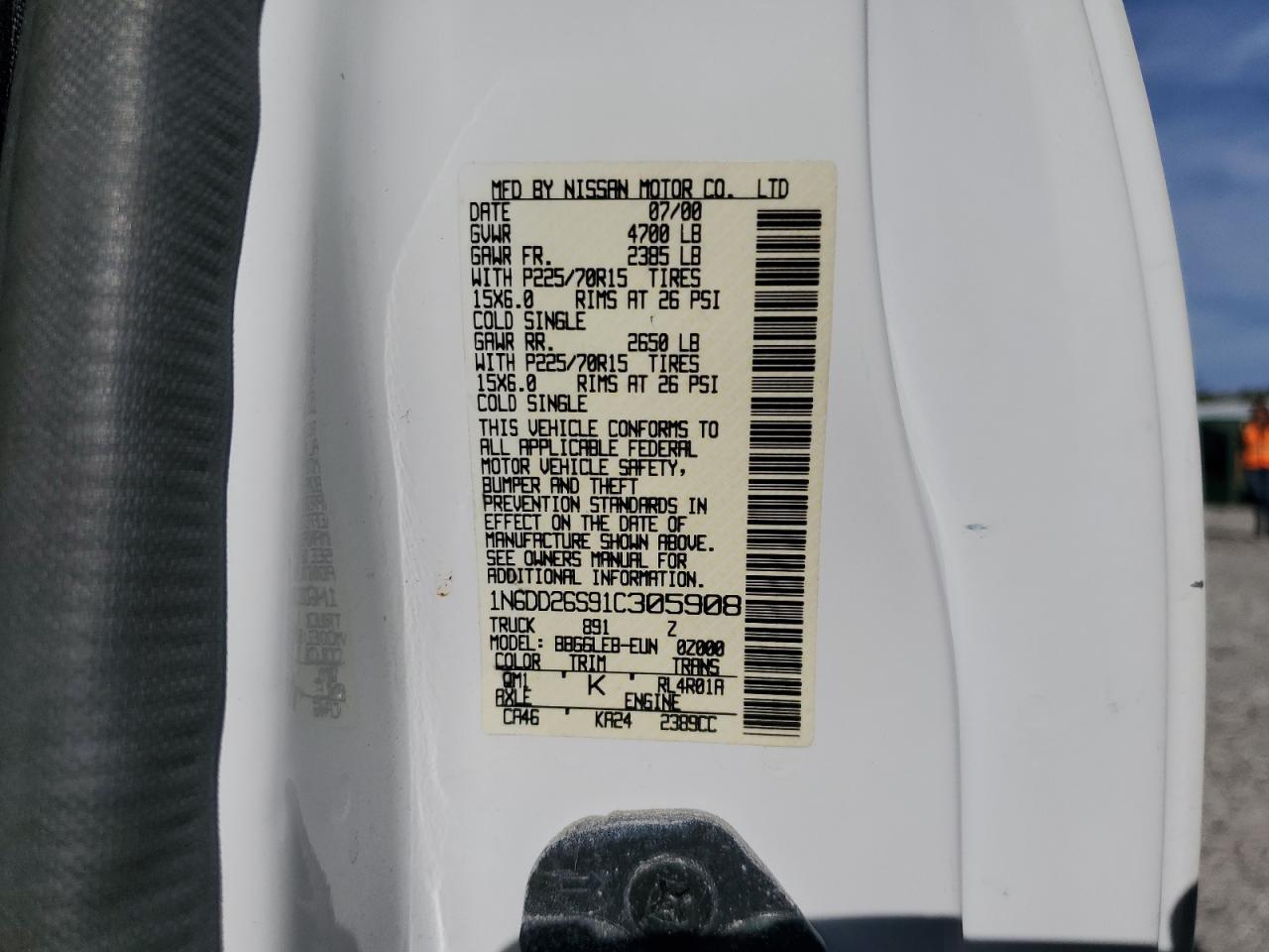 2001 NISSAN Frontier