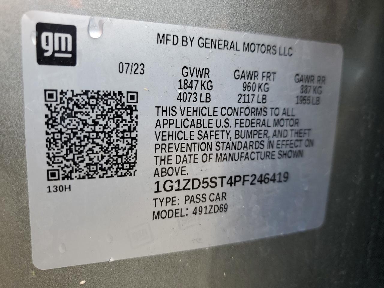 2023 CHEVROLET MALIBU