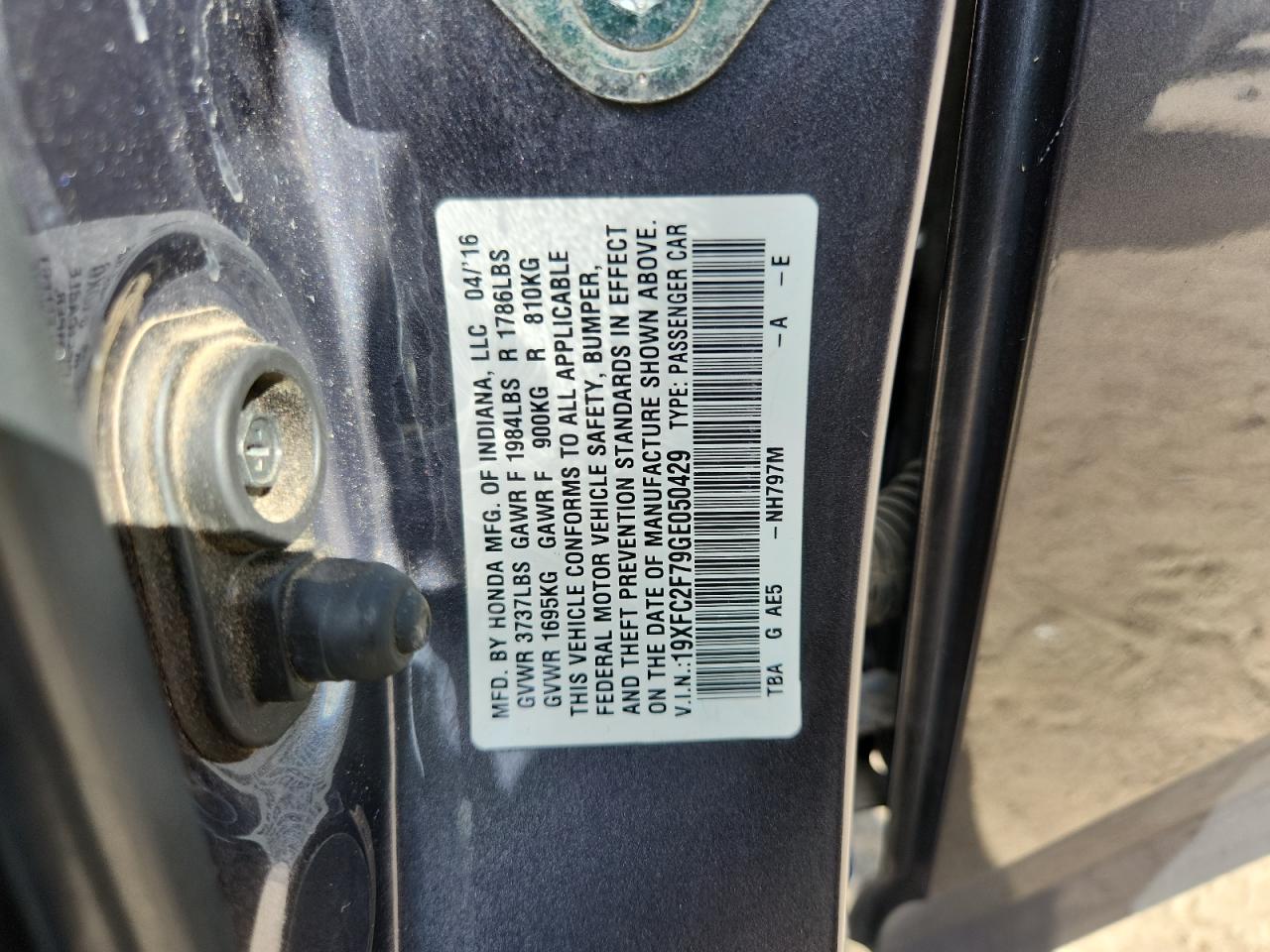 2016 HONDA CIVIC