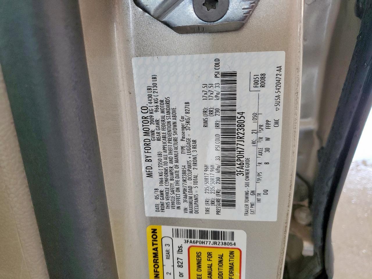 2018 FORD FUSION