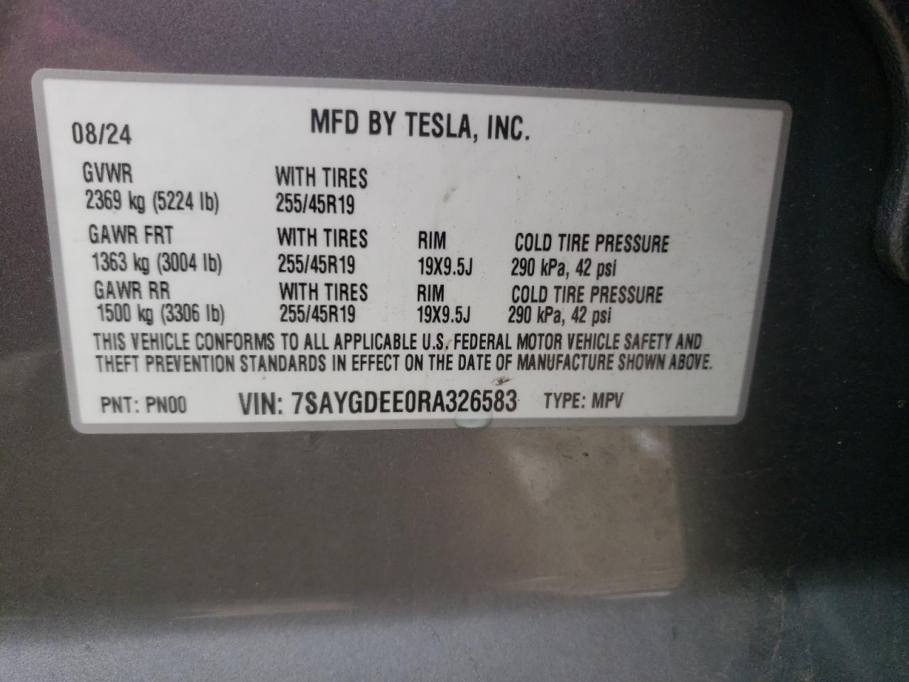 2024 TESLA MODEL Y