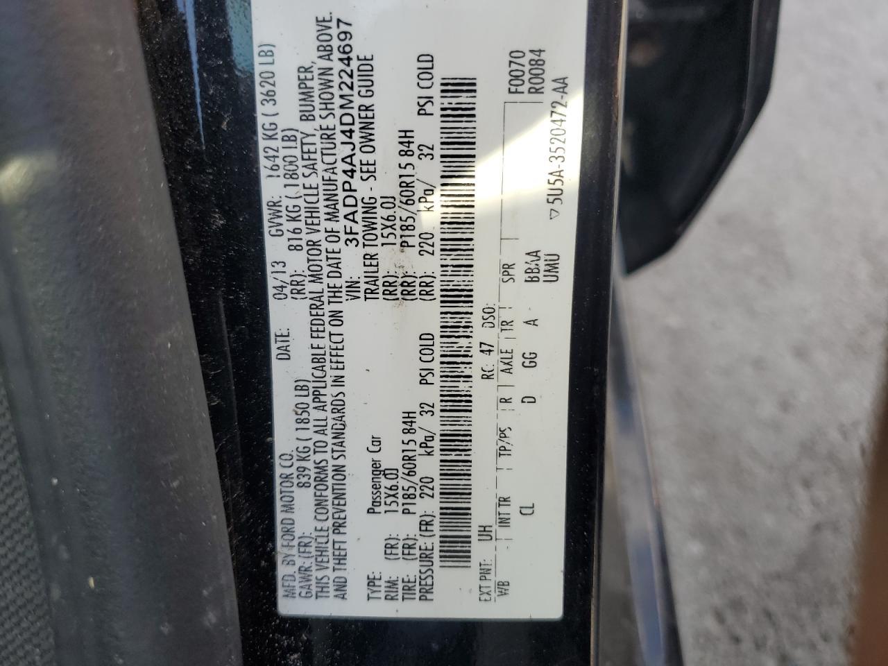 2013 FORD Fiesta