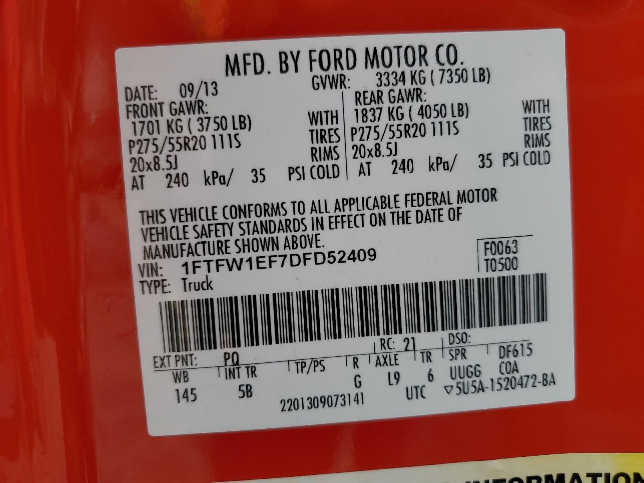 2013 FORD F-150
