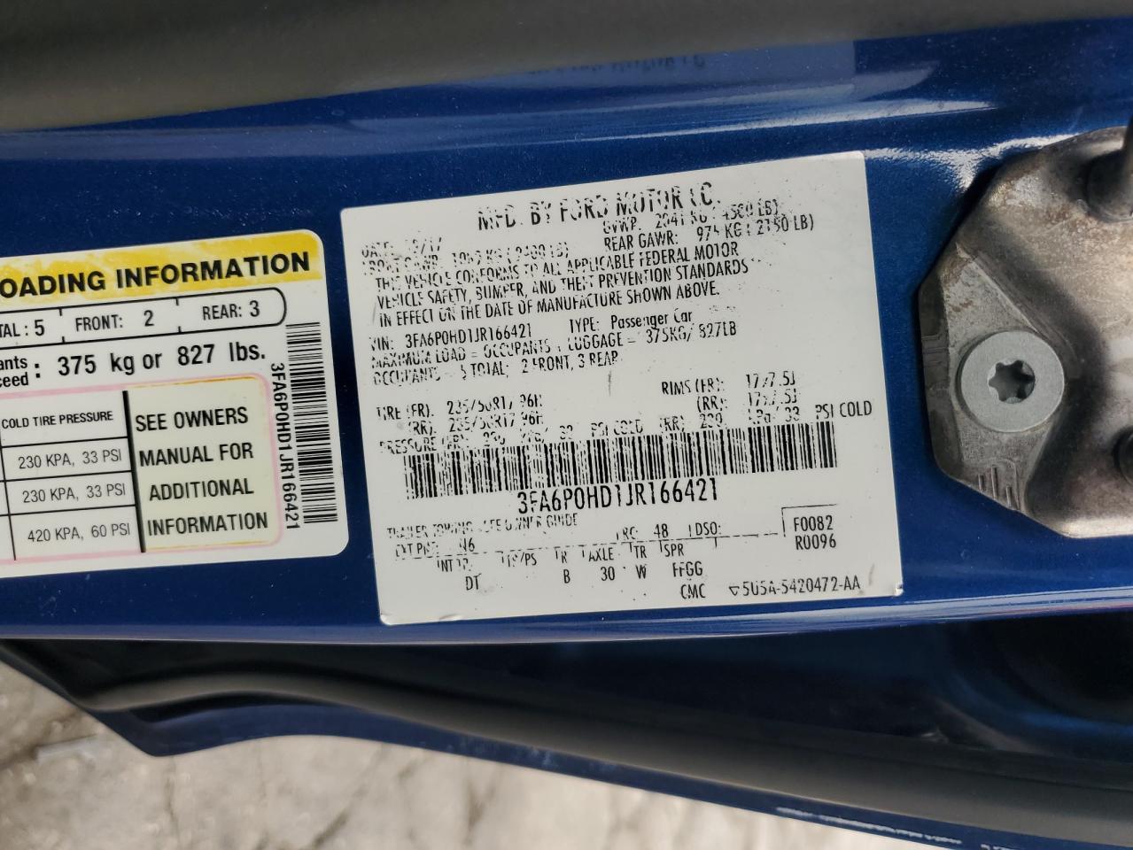 2018 FORD FUSION