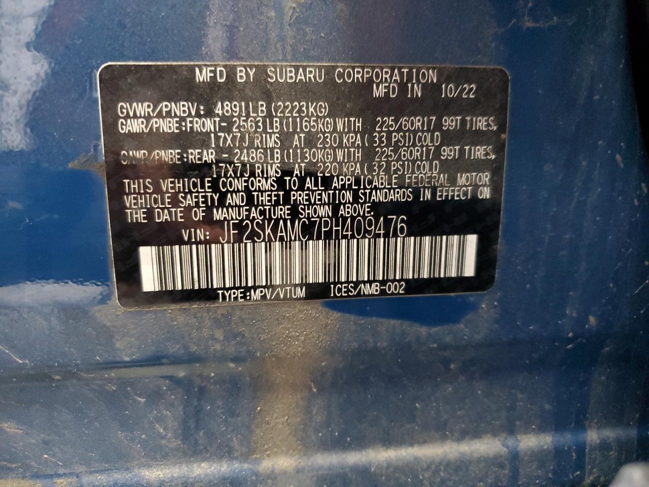 2023 SUBARU FORESTER