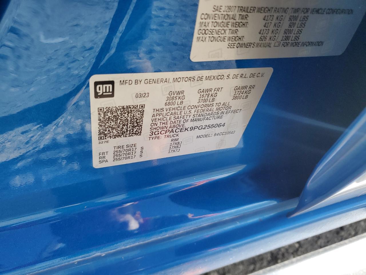 2023 CHEVROLET SILVERADO 1500