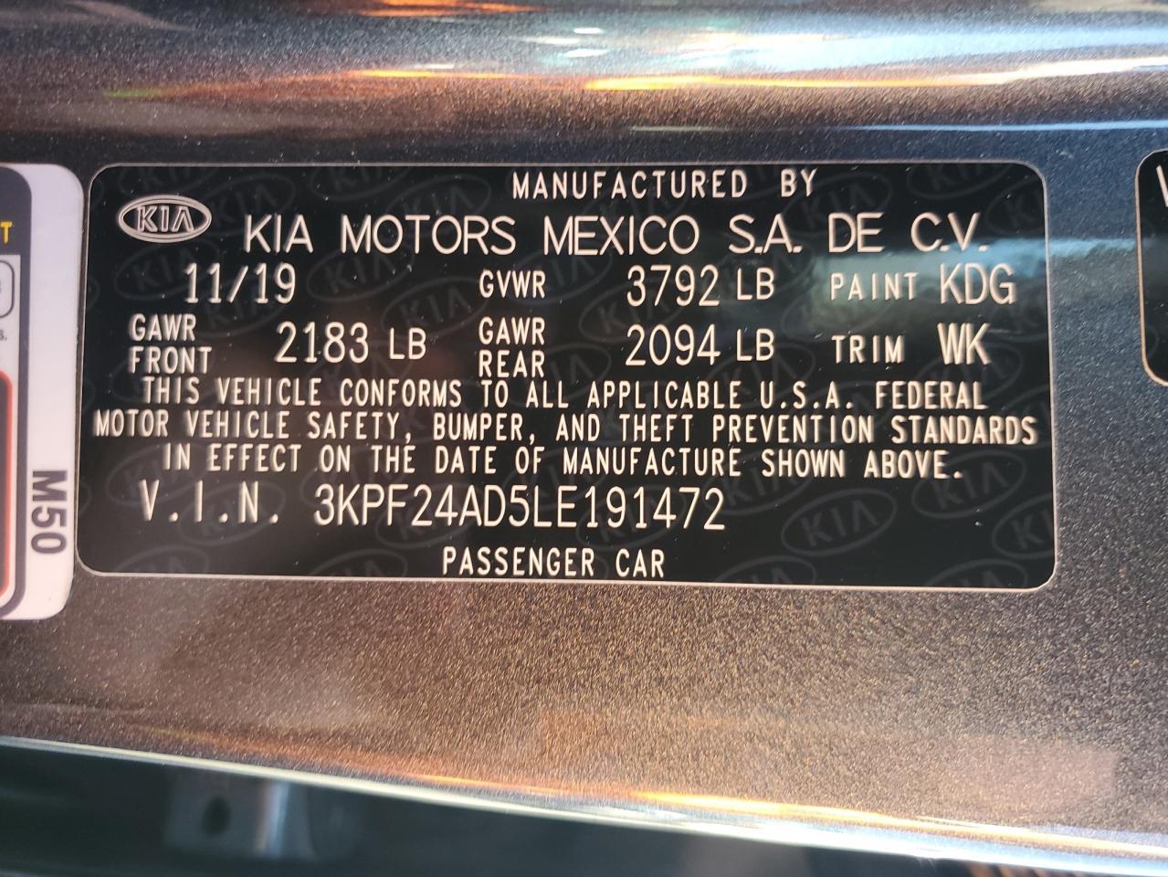 2020 KIA FORTE