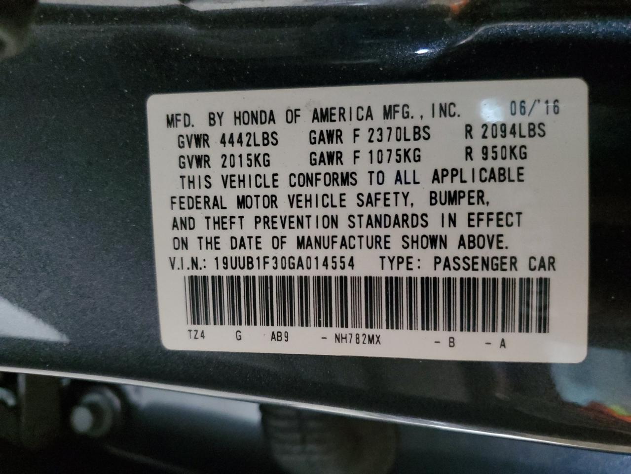2016 ACURA TLX
